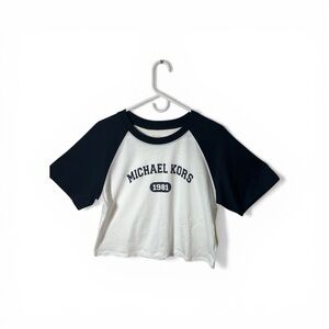 Michael Kors Kids Black & White Raglan Tee